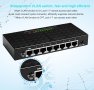 8 Port FAST VLAN Switch MDI/MDIX Auto Uplink Switch 7+1 DC IP Камери 8 Портов Суич за Защитена Мрежа