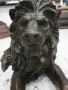 60см-16кг статуя/стара голяма бронзова скулптура/фигура на легнал лъв, снимка 6