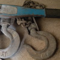 Ръчна лебедка с метална верига  и  тресчотка, снимка 1 - Други инструменти - 22473319
