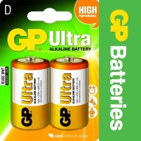  Алкална батерия ULTRA LR20 2 бр. в опаковка 1.5V GP 13AU-U2, снимка 1 - Друга електроника - 41364417