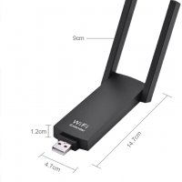 USB безжичен Wi-Fi репитер Pix-Link две антени, 300Mbps , снимка 6 - Рутери - 33962112