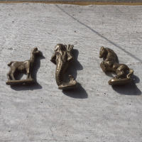 Миниатюрни бронзови фигурки 3 броя - лот 5, снимка 3 - Антикварни и старинни предмети - 44603789