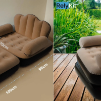 Надуваем фотьойл и кресло превръщащо се в легло 5в1, многофункционално за удобство и комфорт, снимка 1 - Дивани и мека мебел - 44623050