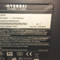 Монитор Hyundai N220W , снимка 5 - Монитори - 44585915