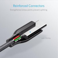 Anker Powerline+ USB-C to USB-C 2.0 - бърз и издръжлив USB-C към USB-C - 1 метър, снимка 4 - USB кабели - 40121931