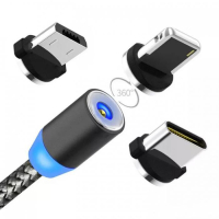Магнитен USB кабел за зареждане 3 в 1, снимка 4 - Аксесоари и консумативи - 44510742