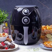 Фритюрник с горещ въздух Air Fryer Voltz V51980C, 1600W, 2.6 литра, 80°C~200°C, Таймер, Черен, снимка 2 - Фритюрници - 44232601