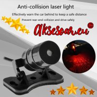 Автомобилна Задна LED лазерна светлина за мъгла лазер против сблъсък Предупредителна спирачна лампа , снимка 17 - Аксесоари и консумативи - 41456967