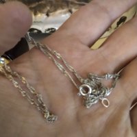 Сребърен лот синджир и висулка, снимка 2 - Колиета, медальони, синджири - 41738439