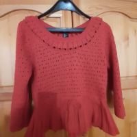 Плетена блуза на Н&М, размер S, снимка 6 - Блузи с дълъг ръкав и пуловери - 36376052