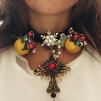 Чокър от серията “Забранения плод” на дизайнерката Анелия Милчева, снимка 5 - Колиета, медальони, синджири - 41676042