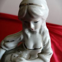 Стара Рядка Френска Порцеланова Статуетка РИБАРКА, снимка 4 - Антикварни и старинни предмети - 42648519