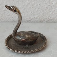 Лебед - поставка за пръстени, фигура, птица, снимка 1 - Статуетки - 42302821