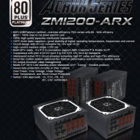 Захранване за настолен компютър Zalman ZM-1200-ARX ATX 1200W 80 Pus Platinum , снимка 5 - Захранвания и кутии - 40940585