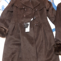 Зимни дамски дебели подплатени палта идеални за зимния сезон чисто нови, снимка 1 - Палта, манта - 36036156