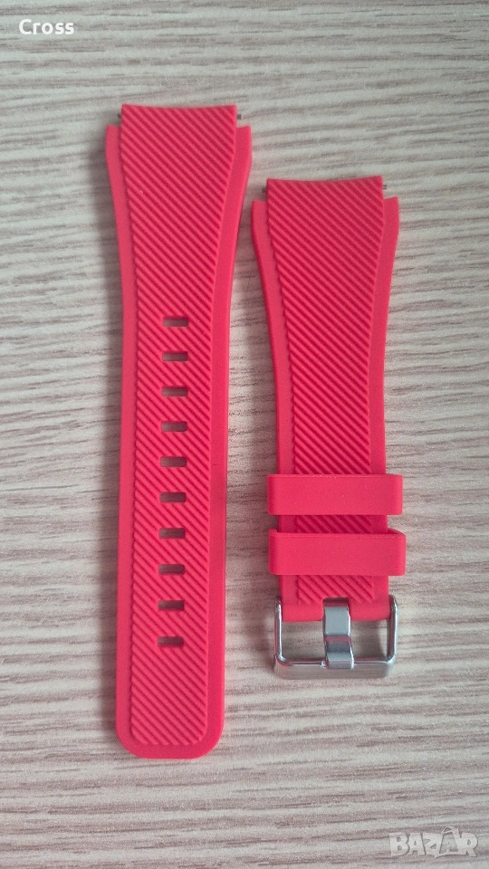 3 броя чисто нови силиконови каишки за часовници с размер 22 мм, снимка 1