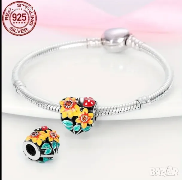 Сребърен талисман сърце , снимка 1