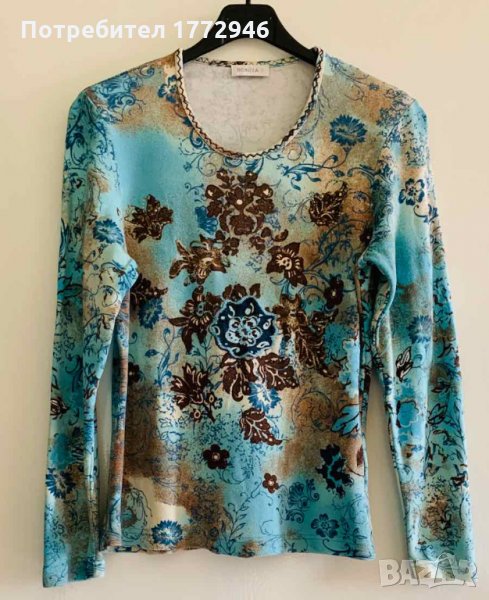 Блуза с дълъг ръкав, бродерия, снимка 1