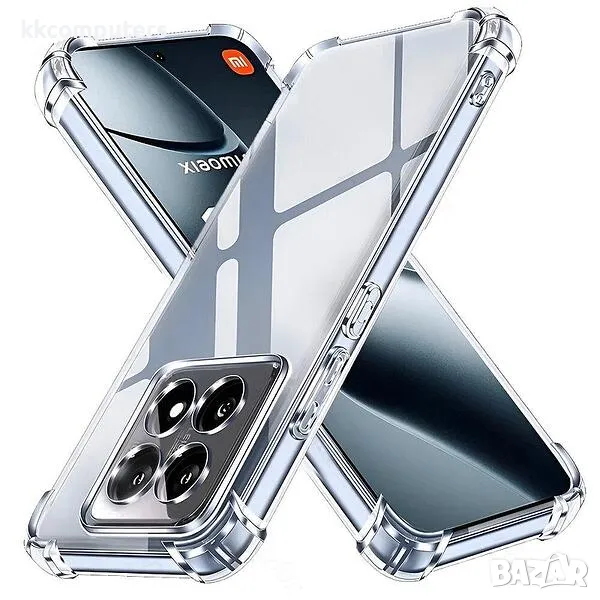 Калъф силикон 100% прозрачен 2mm за Xiaomi 14T Pro Баркод : 3131965, снимка 1