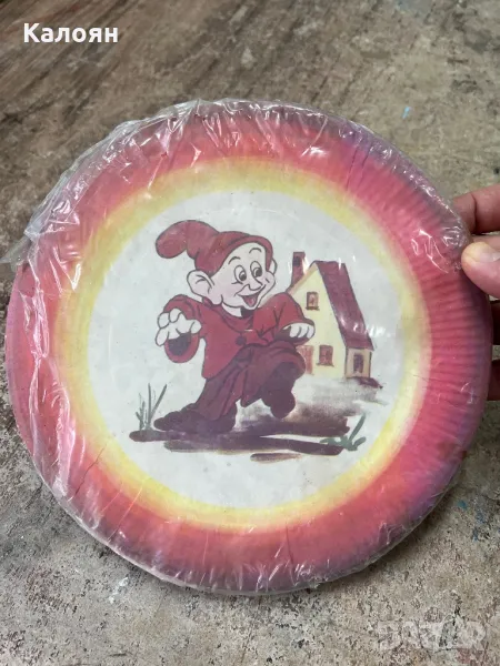 Стари хартиени парти чинийки комплект, снимка 1