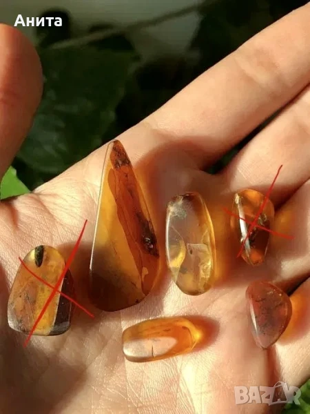 Бирмански кехлибари с включения, снимка 1