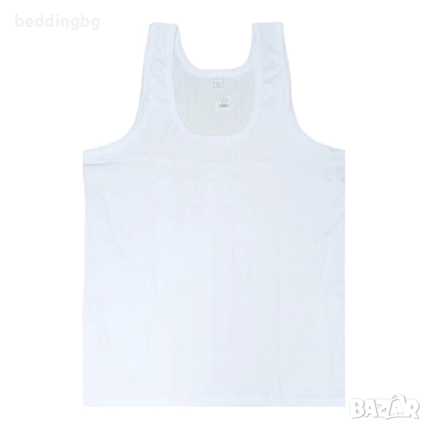 Бял #мъжки #потник, макси размери (4XL - 5XL), снимка 1