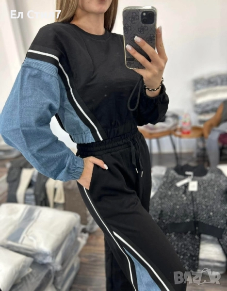 💙#Дамски #комплект с акцент #деним М/Л размер 50лв/25.56€, снимка 1