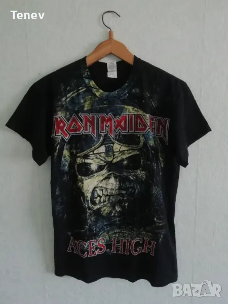 Iron Maiden Aces High мъжка памучна оригинална тениска размер М, снимка 1
