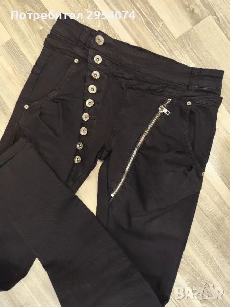 еластични дънки в черно м/л-20лв, снимка 1