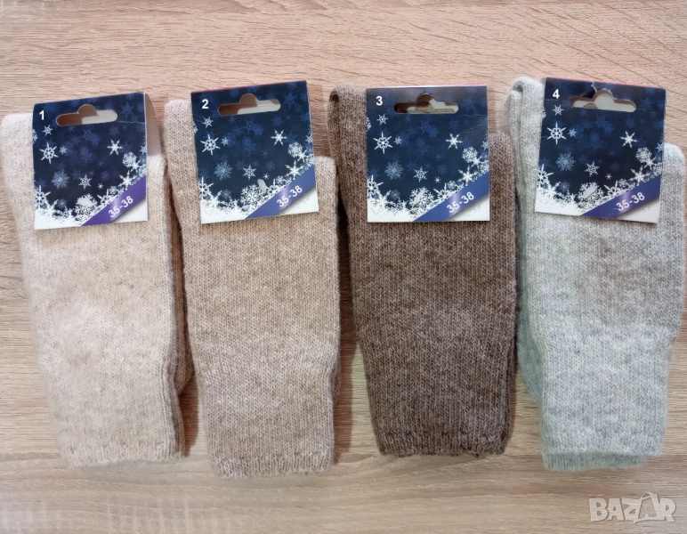 Вълнени чорапи от 100% естествена вълна – топли зимни чорапи, снимка 1