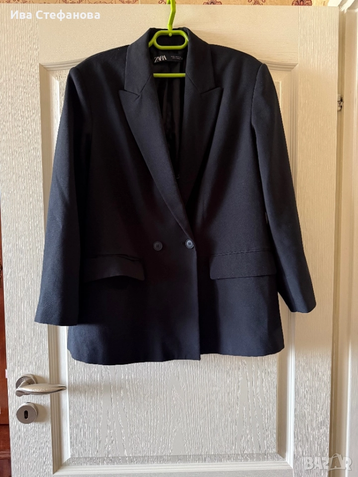 Елегантно ново класическо черно делово бизнес елегантно сако блейзер zara Zara Зара, снимка 1