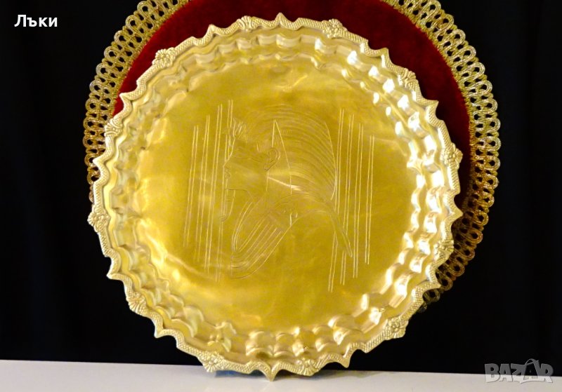 Бронзов поднос Тутанкамон. , снимка 1