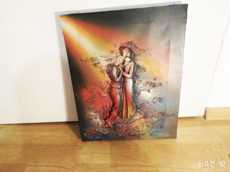 картина Мъжът и жената в огъня на любовта с автограф от автора - за вашия дом, бар, офис - 18+, снимка 1