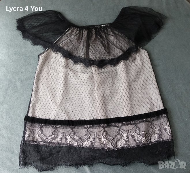 M/L ефирен дантелен къс топ/бюстие без ръкав, снимка 1