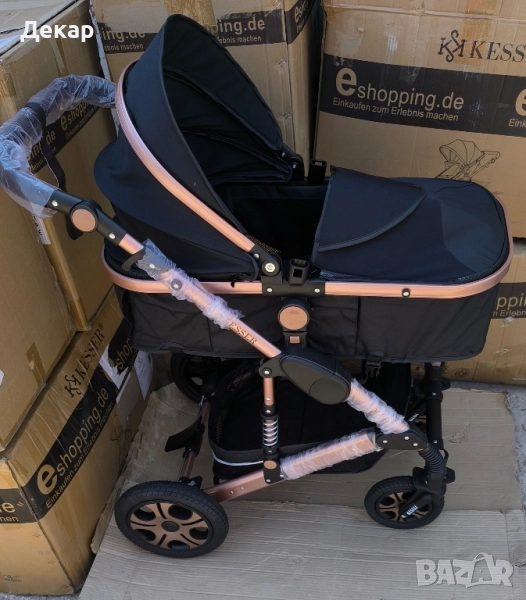 Комбинирана количка 3 в 1 вкл. кош за новородено/кола, зимен/летен кош, снимка 1