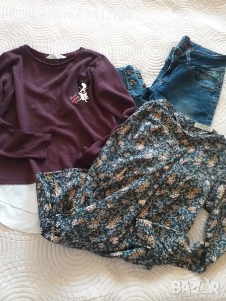 Лот рокля , блуза , дънки Zara  , H&M 146 / 152 / 158  , снимка 1