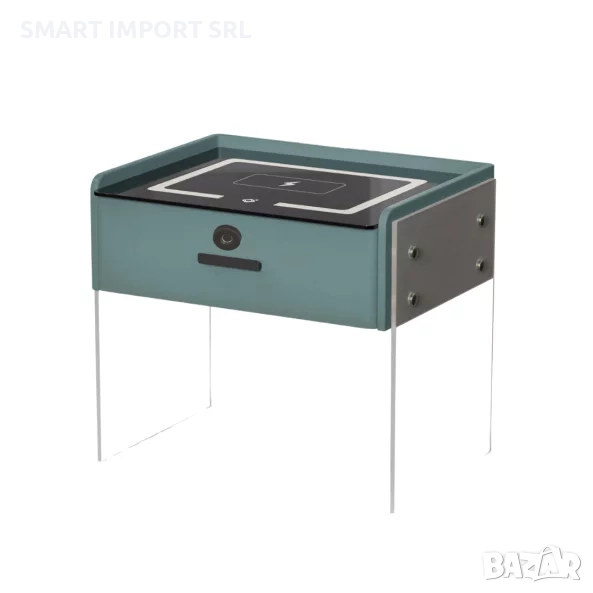 Интелигентно нощно шкафче Smart Heater, безжично зареждане, Led осветление, зелен, снимка 1