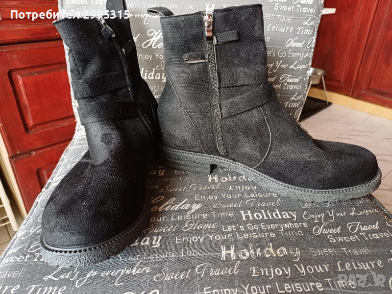 Мъжки черни боти , снимка 1