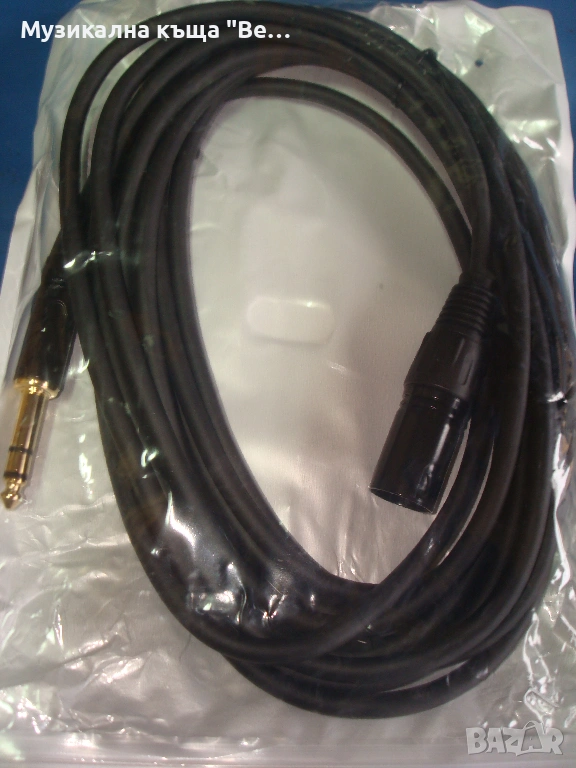 Аудио кабел м. канон-ст. жак 5м., снимка 1