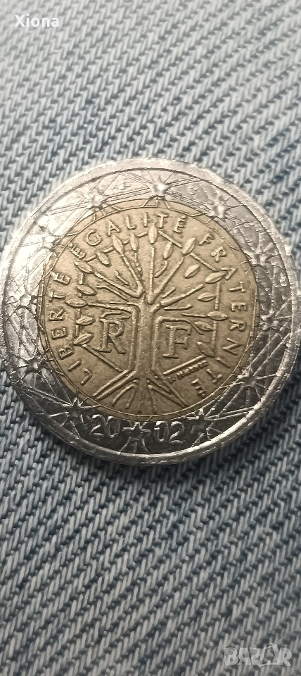 Монета 2 евро 2002 г., Франция, снимка 1