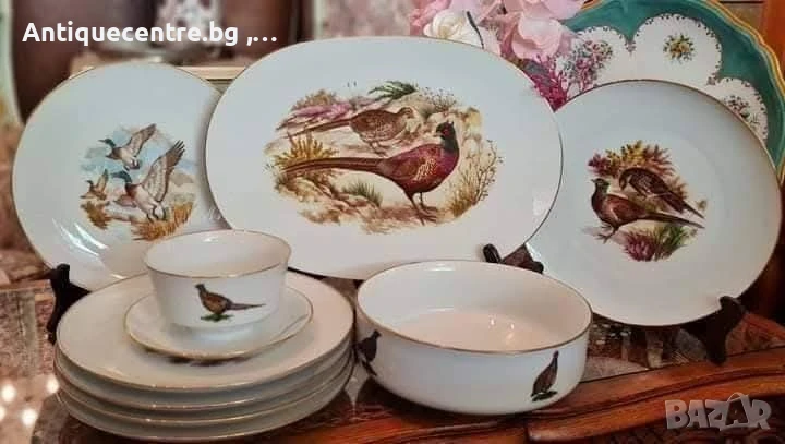 Kuba Porzellan Bavaria ,Germany - Сервиз за хранене с ловни мотиви., снимка 1