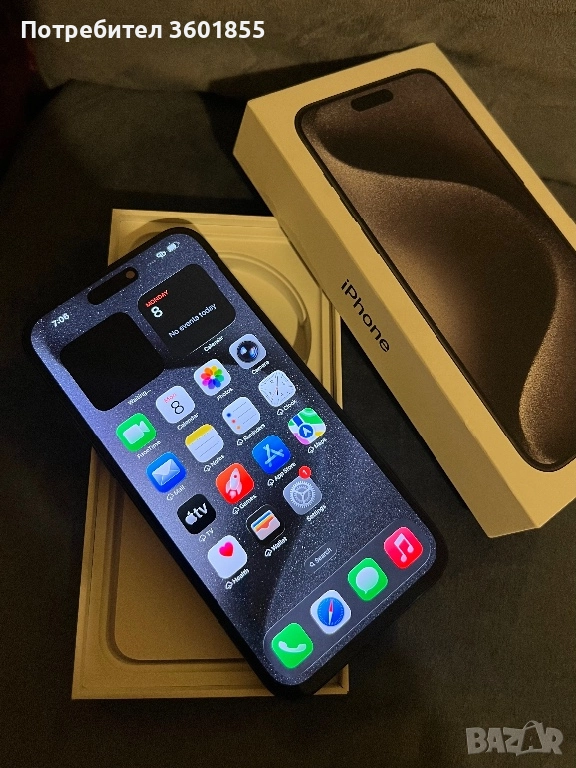 iPhone 15 PRO MAX 256GB Като Нов, снимка 1
