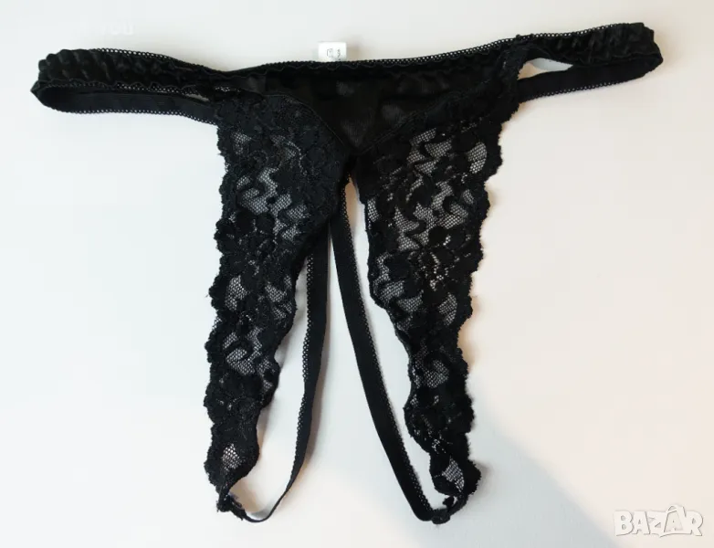 Magic X черно еротично бельо с отворено дъно, снимка 1