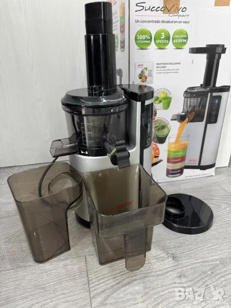 Бавна Сокоизстисквачка Imetec Succo Vivo Compact SJ700, 150W, Уред за Сок, Блендер, Цитрус Преса!, снимка 1