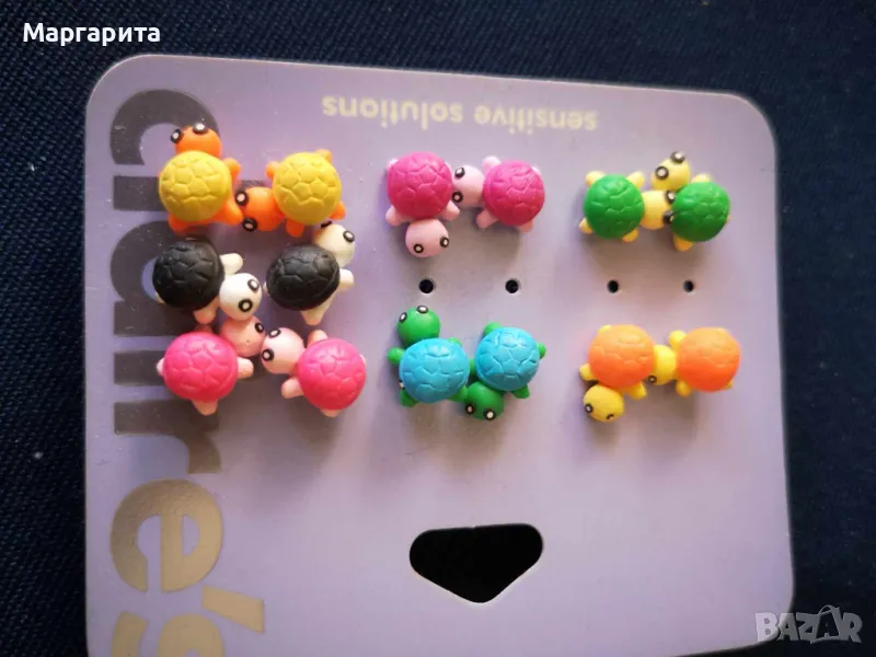 обеци костенурки , снимка 1