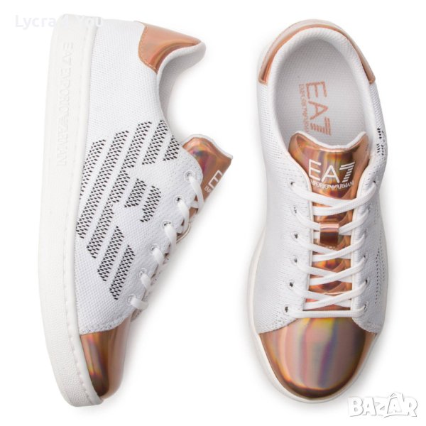 дамски сникърси EA7 White & Iridescent Rose Gold оригинални, снимка 1