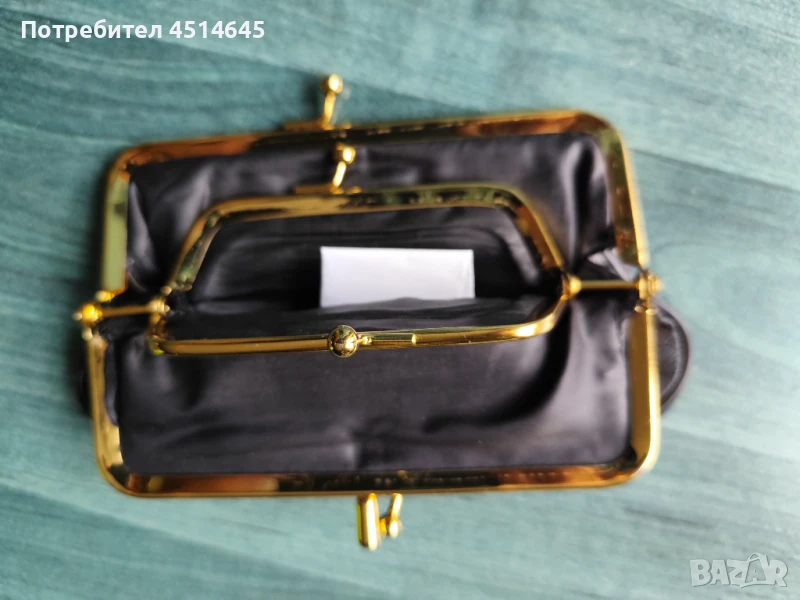 Портмоне ест. кожа 16/10см 5 отделения, снимка 1