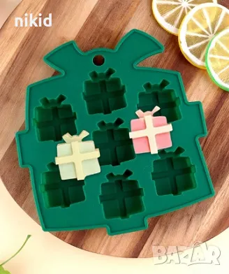 7 бр подарък кутия подаръци подаръка силиконов молд форма фондан гипс шоколад бонбони декор, снимка 1