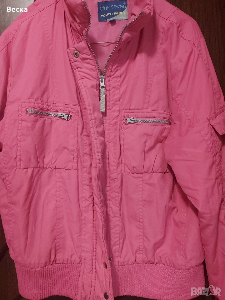 Продавам дамско пролетно яке в свеж розов цвят – леко, удобно, снимка 1