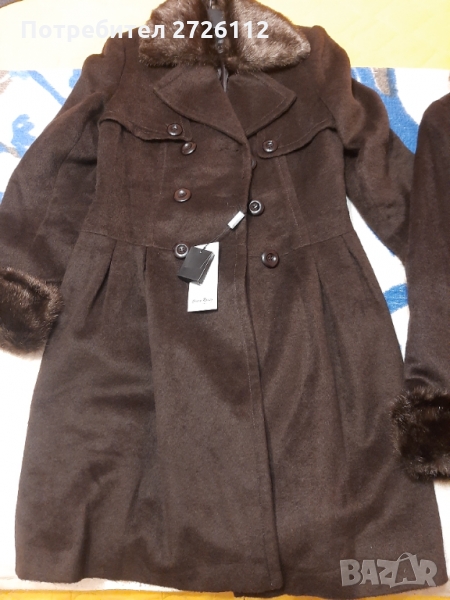 Зимни дамски дебели подплатени палта идеални за зимния сезон чисто нови, снимка 1